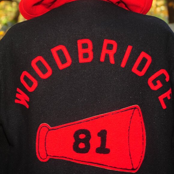 VTG 1981 Varsity Cheerleader Wool Letterman Jacket Woodbridge Quilt Lined M/L - Picture 10 of 14